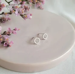 Lila Bubbel Mini Korvakorut, Hopea